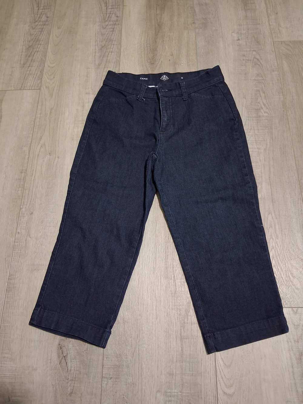 St. John's Bay Dark Blue Cropped Straight-Leg Jeans